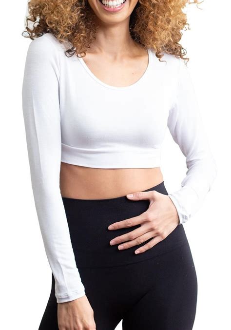 Halftee layering fashions - The Classic 3/4 Sleeve Halftee-COLORS. $28.99. Peekaboo Bralette This Half shirt in women's sizes XS-6X has a "peek" of lace detail inset at the bottom of a square neckline. Shop in black and white! This Halftee is the perfect layering piece to add to your wardrobe. This tee is crafted with the Rayon/Spandex blend fabric you've grown to love ... 
